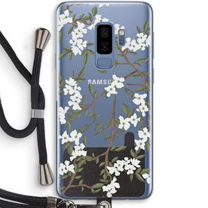 CaseCompany Blossoming spring: Samsung Galaxy S9 Plus Transparant Hoesje met koord
