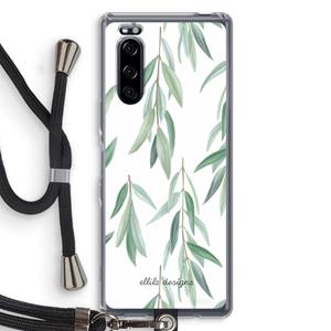 CaseCompany Branch up your life: Sony Xperia 5 Transparant Hoesje met koord