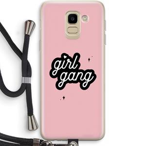 CaseCompany Girl Gang: Samsung Galaxy J6 (2018) Transparant Hoesje met koord
