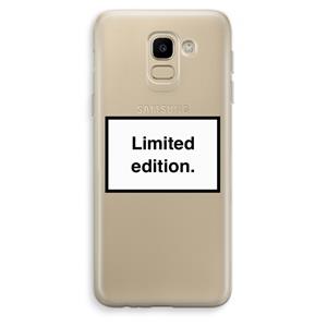 CaseCompany Limited edition: Samsung Galaxy J6 (2018) Transparant Hoesje