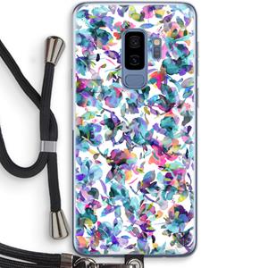 CaseCompany Hibiscus Flowers: Samsung Galaxy S9 Plus Transparant Hoesje met koord