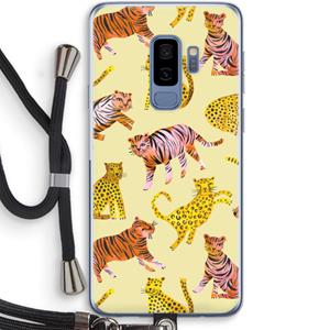 CaseCompany Cute Tigers and Leopards: Samsung Galaxy S9 Plus Transparant Hoesje met koord