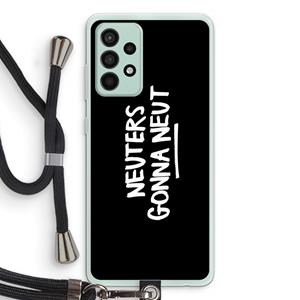 CaseCompany Neuters (zwart): Samsung Galaxy A52s 5G Transparant Hoesje met koord