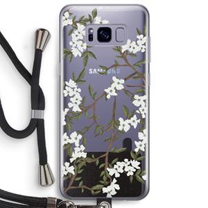 CaseCompany Blossoming spring: Samsung Galaxy S8 Plus Transparant Hoesje met koord