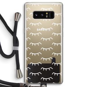 CaseCompany Wimpers: Samsung Galaxy Note 8 Transparant Hoesje met koord