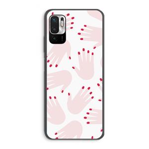 CaseCompany Hands pink: Xiaomi Redmi Note 10 5G Transparant Hoesje