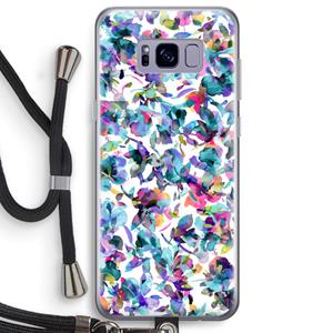 CaseCompany Hibiscus Flowers: Samsung Galaxy S8 Plus Transparant Hoesje met koord