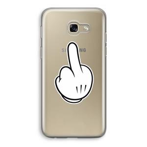 CaseCompany Middle finger white: Samsung Galaxy A5 (2017) Transparant Hoesje
