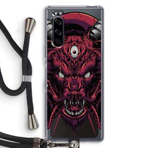 CaseCompany Hell Hound and Serpents: Sony Xperia 5 Transparant Hoesje met koord