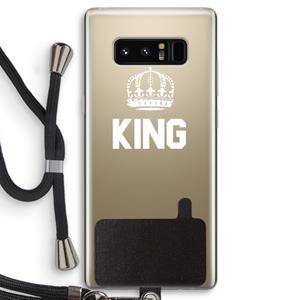 CaseCompany King zwart: Samsung Galaxy Note 8 Transparant Hoesje met koord