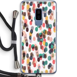 CaseCompany Tropical Dots: Samsung Galaxy S9 Plus Transparant Hoesje met koord