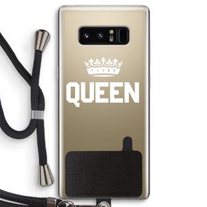 CaseCompany Queen zwart: Samsung Galaxy Note 8 Transparant Hoesje met koord