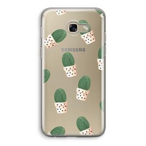CaseCompany Cactusprint roze: Samsung Galaxy A5 (2017) Transparant Hoesje