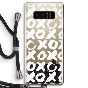 CaseCompany XOXO: Samsung Galaxy Note 8 Transparant Hoesje met koord