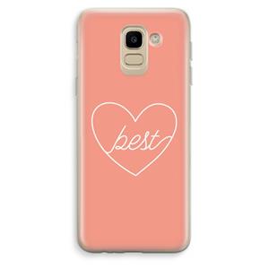 CaseCompany Best heart: Samsung Galaxy J6 (2018) Transparant Hoesje