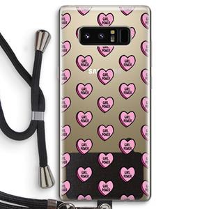 CaseCompany GIRL POWER: Samsung Galaxy Note 8 Transparant Hoesje met koord