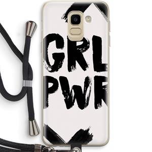 CaseCompany Girl Power #2: Samsung Galaxy J6 (2018) Transparant Hoesje met koord