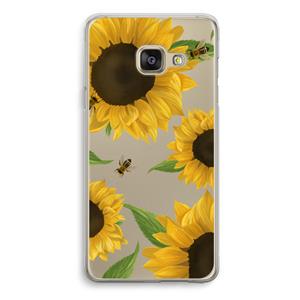 CaseCompany Sunflower and bees: Samsung Galaxy A3 (2016) Transparant Hoesje