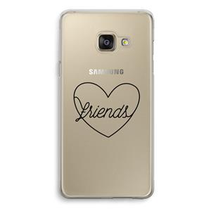 CaseCompany Friends heart black: Samsung Galaxy A3 (2016) Transparant Hoesje