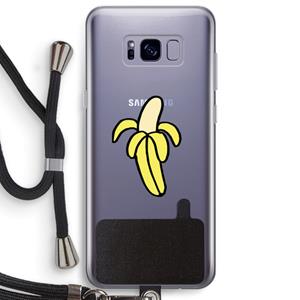 CaseCompany Banana: Samsung Galaxy S8 Plus Transparant Hoesje met koord