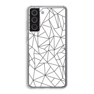 CaseCompany Geometrische lijnen zwart: Samsung Galaxy S21 FE Transparant Hoesje