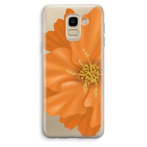 CaseCompany Orange Ellila flower: Samsung Galaxy J6 (2018) Transparant Hoesje