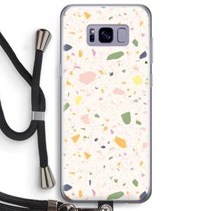 CaseCompany Terrazzo N°21: Samsung Galaxy S8 Plus Transparant Hoesje met koord