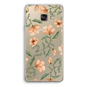 CaseCompany Peachy flowers: Samsung Galaxy A3 (2016) Transparant Hoesje
