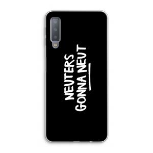CaseCompany Neuters (zwart): Samsung Galaxy A7 (2018) Transparant Hoesje