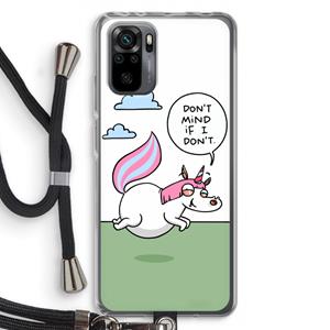 CaseCompany Unicorn: Xiaomi Redmi Note 10 Pro Transparant Hoesje met koord
