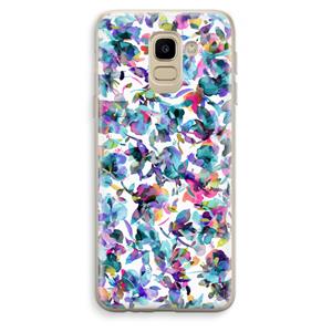CaseCompany Hibiscus Flowers: Samsung Galaxy J6 (2018) Transparant Hoesje