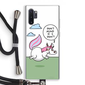 CaseCompany Unicorn: Samsung Galaxy Note 10 Plus Transparant Hoesje met koord