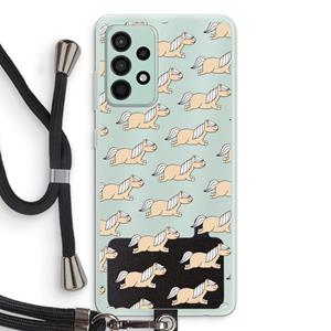 CaseCompany Ponys: Samsung Galaxy A52s 5G Transparant Hoesje met koord