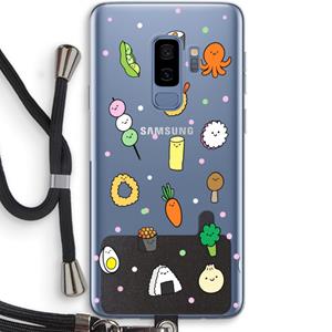 CaseCompany Happy bento friends: Samsung Galaxy S9 Plus Transparant Hoesje met koord