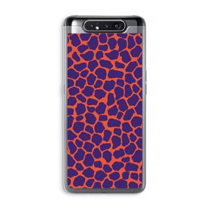 CaseCompany Purple Giraffe: Samsung Galaxy A80 Transparant Hoesje