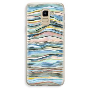 CaseCompany Watercolor Agate: Samsung Galaxy J6 (2018) Transparant Hoesje