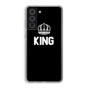 CaseCompany King zwart: Samsung Galaxy S21 FE Transparant Hoesje
