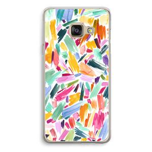 CaseCompany Watercolor Brushstrokes: Samsung Galaxy A3 (2016) Transparant Hoesje