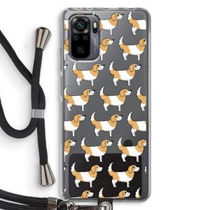 CaseCompany Doggy: Xiaomi Redmi Note 10 Pro Transparant Hoesje met koord