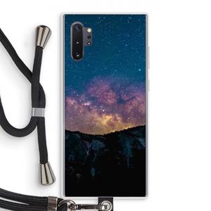 CaseCompany Travel to space: Samsung Galaxy Note 10 Plus Transparant Hoesje met koord