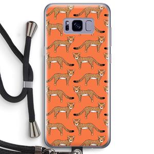 CaseCompany Cheetah: Samsung Galaxy S8 Plus Transparant Hoesje met koord