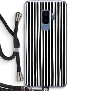 CaseCompany Stripes: Samsung Galaxy S9 Plus Transparant Hoesje met koord