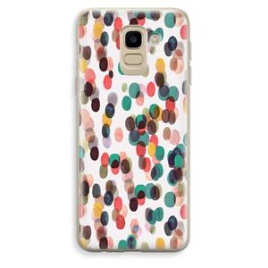 CaseCompany Tropical Dots: Samsung Galaxy J6 (2018) Transparant Hoesje