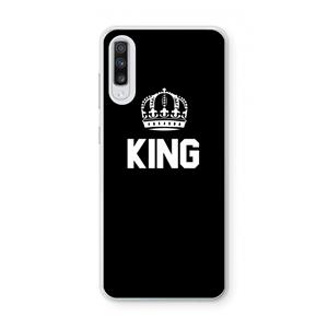 CaseCompany King zwart: Samsung Galaxy A70 Transparant Hoesje