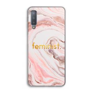 CaseCompany Feminist: Samsung Galaxy A7 (2018) Transparant Hoesje