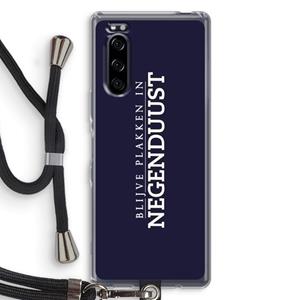 CaseCompany Blijve plakken in Negenduust: Sony Xperia 5 Transparant Hoesje met koord