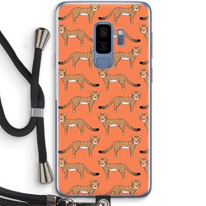 CaseCompany Cheetah: Samsung Galaxy S9 Plus Transparant Hoesje met koord