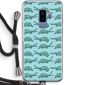 CaseCompany Kroko: Samsung Galaxy S9 Plus Transparant Hoesje met koord