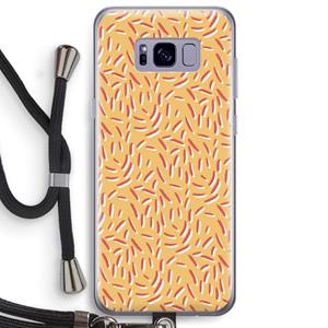 CaseCompany Camouflage: Samsung Galaxy S8 Plus Transparant Hoesje met koord