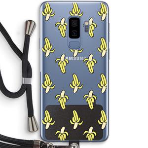 CaseCompany Bananas: Samsung Galaxy S9 Plus Transparant Hoesje met koord
